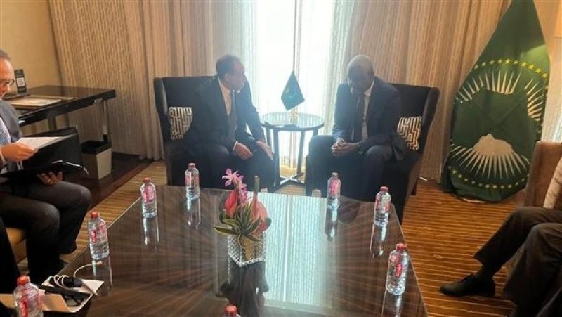 وزير الخارجية يناقش مع مفوضية الاتحاد الأفريقي تفعيل مركز إعادة الإعمار
